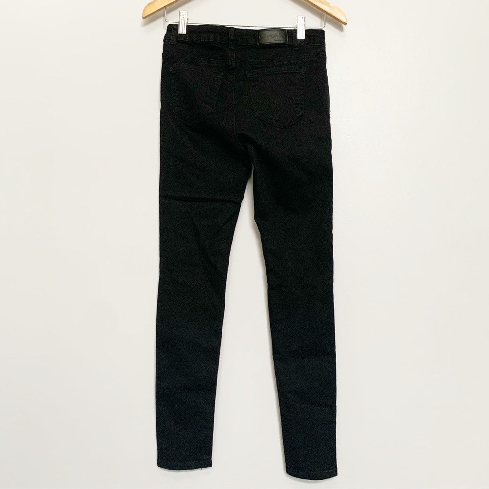 Monkey Ride Black Skinny Ripped Knee Jeans - Picture 10 of 10
